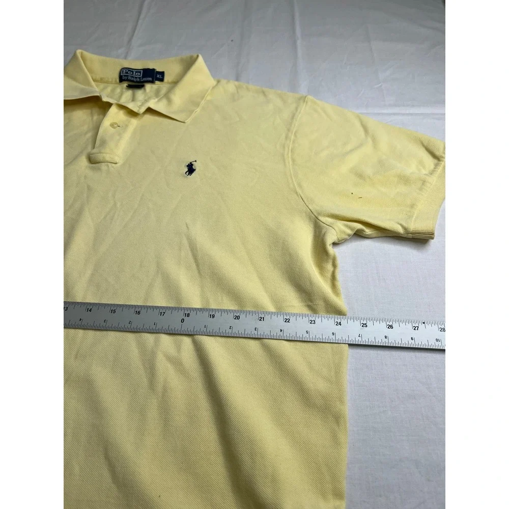Polo‎ Ralph Lauren Men's XL Yellow Polo Shirt Classic Fit Pony Logo Cotton